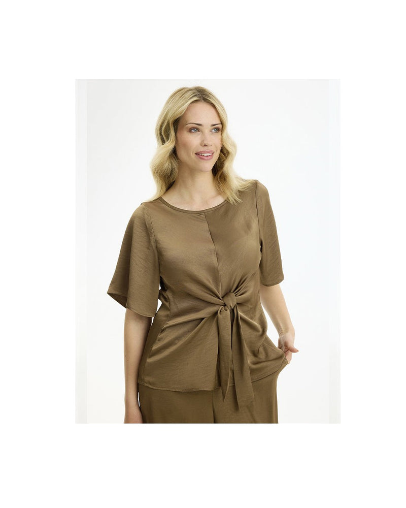 In Front Faye Bluse - Brown