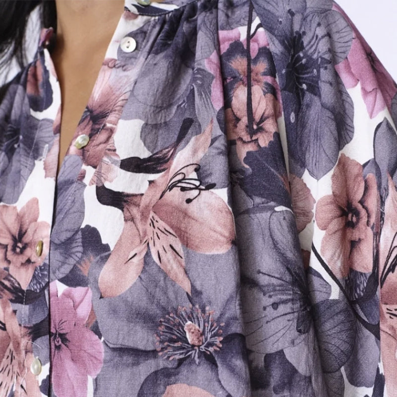 Sisters Point Elice-ss1 Skjorte - Cream Flower