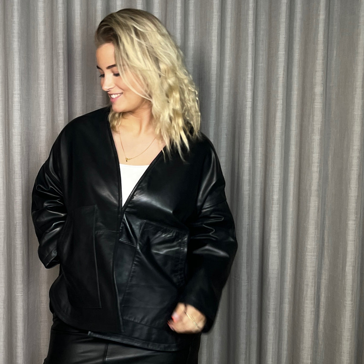 Ivy Cph Kylie Leather Cardigan