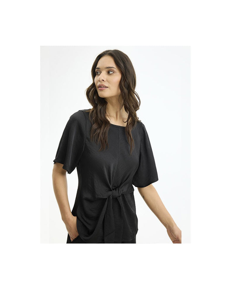 In Front Faye Bluse - Black