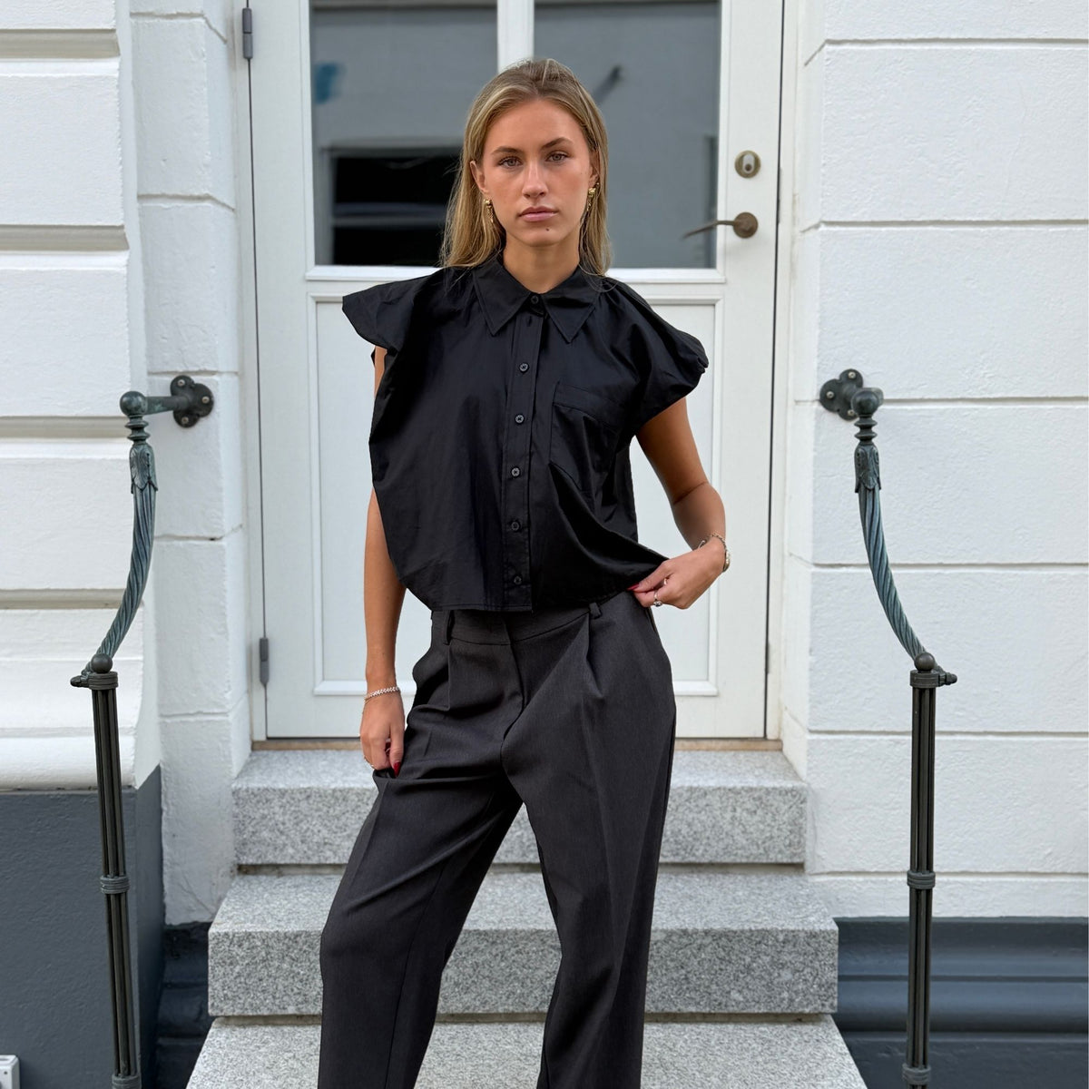 Haute L'amitie Dinnie Coated Skjorte - Black