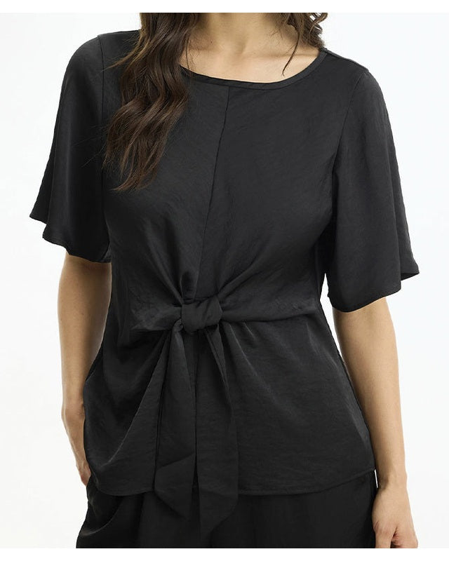 In Front Faye Bluse - Black