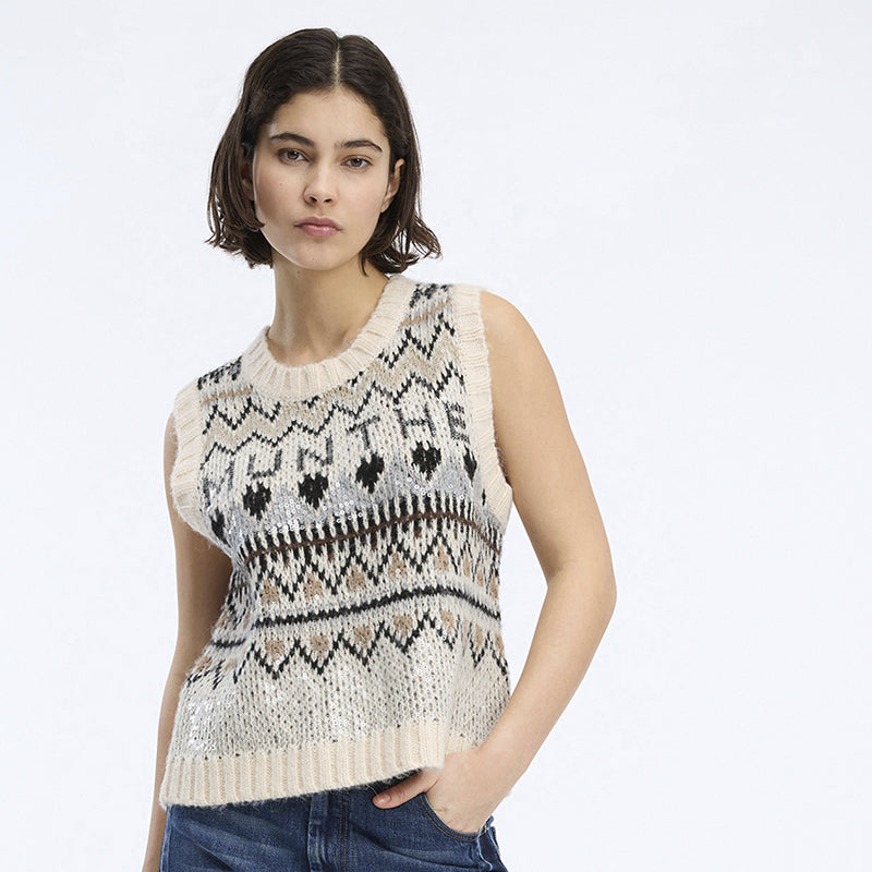 Munthe Vitaism Vest - Mixcreme