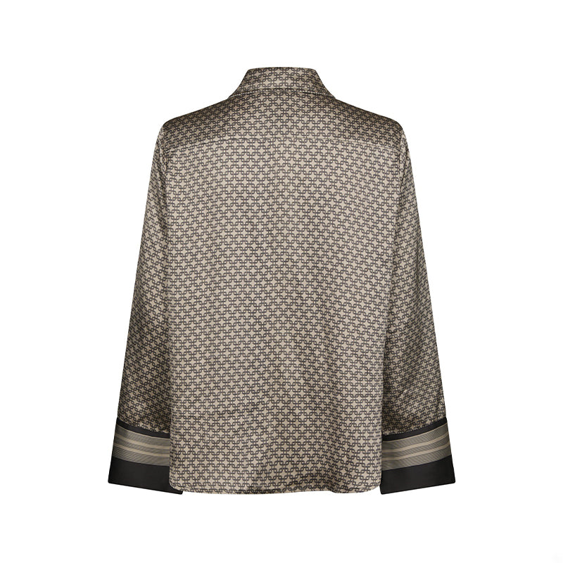 Neo Noir Mistan Patteren Skjorte - Beige