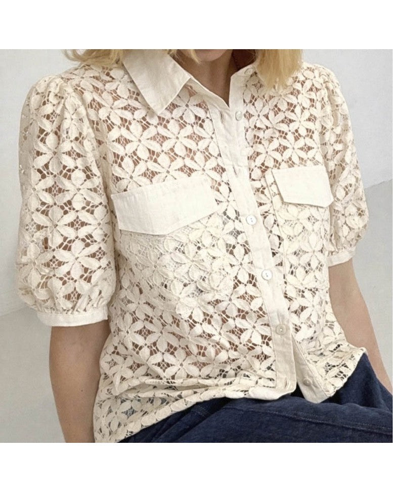 Continue Charlotte Lace SS - Off White