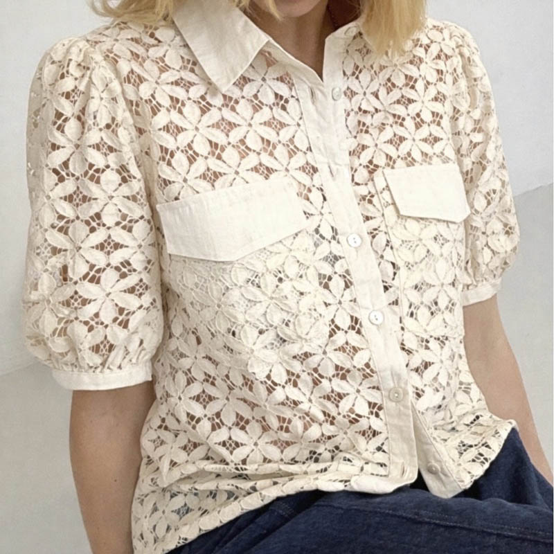 Continue Charlotte Lace SS - Off White