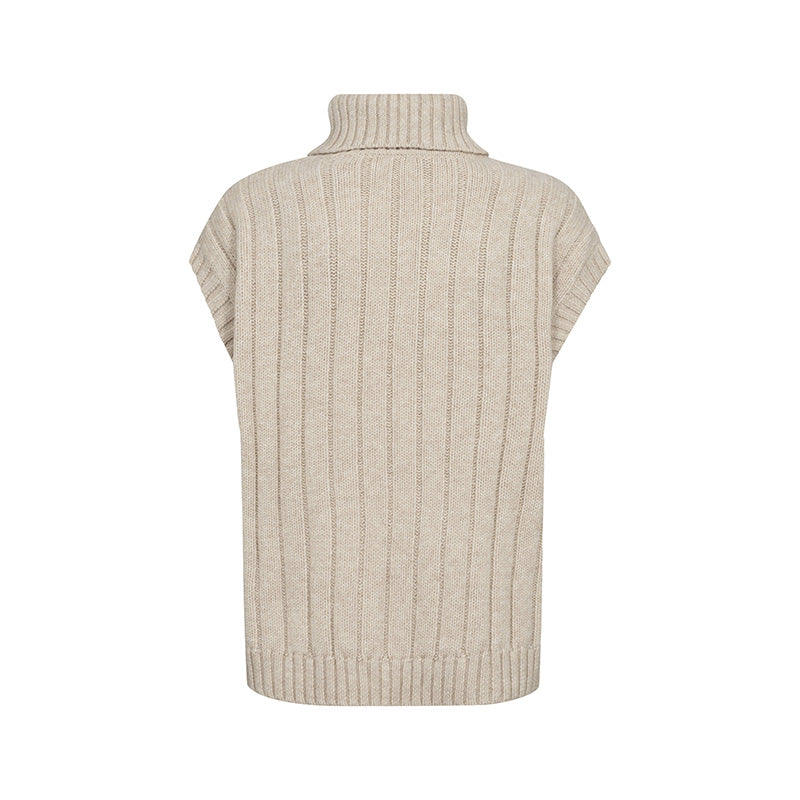 Co'couture RowCC Oversize Cable Strik Vest - Creme