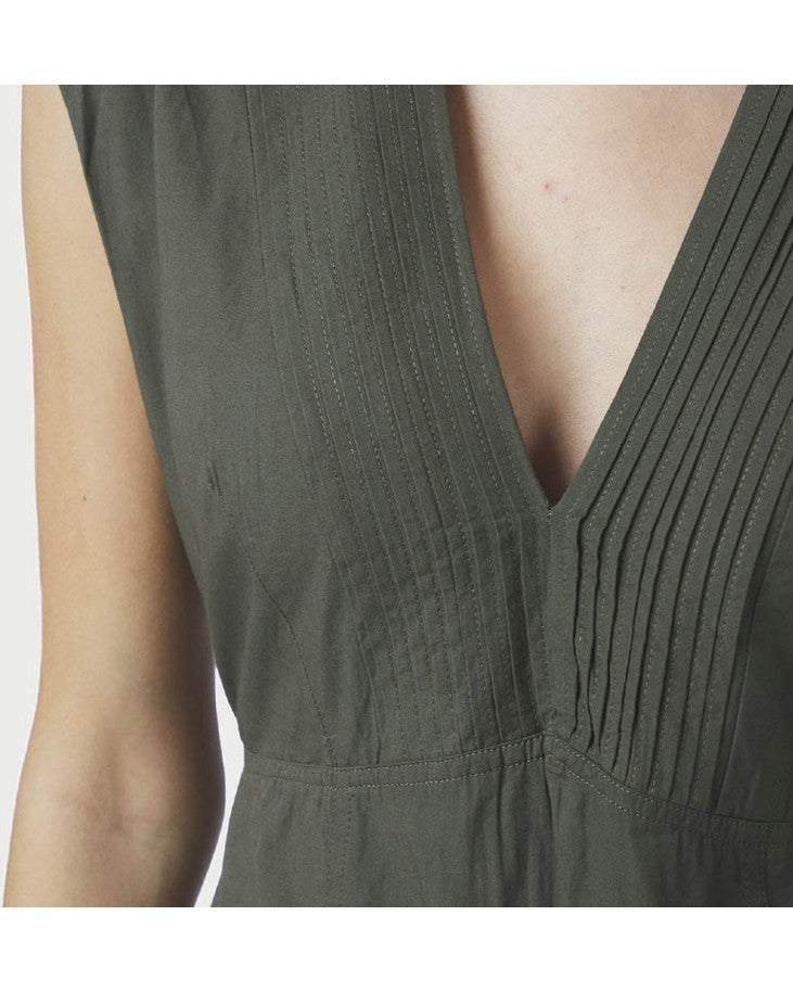 Neo Noir Halise Poplin Kjole - Army