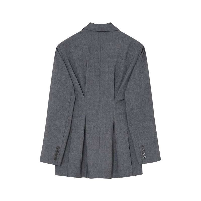 2NDDAY Hanzan Fitted Blazer - Light Grey Melange