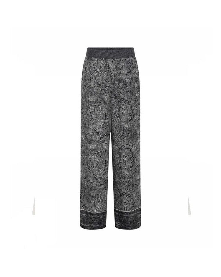 Gustav Babetta Wide Long Bukser - Black/ Sand
