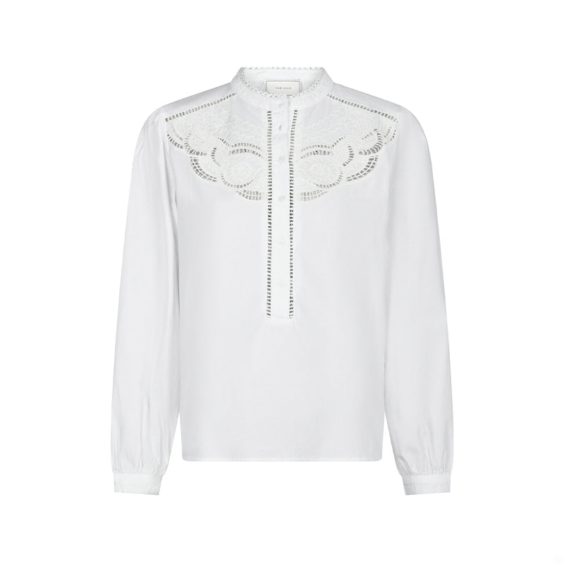 Neo Noir Aneliah C Poplin Bluse - White