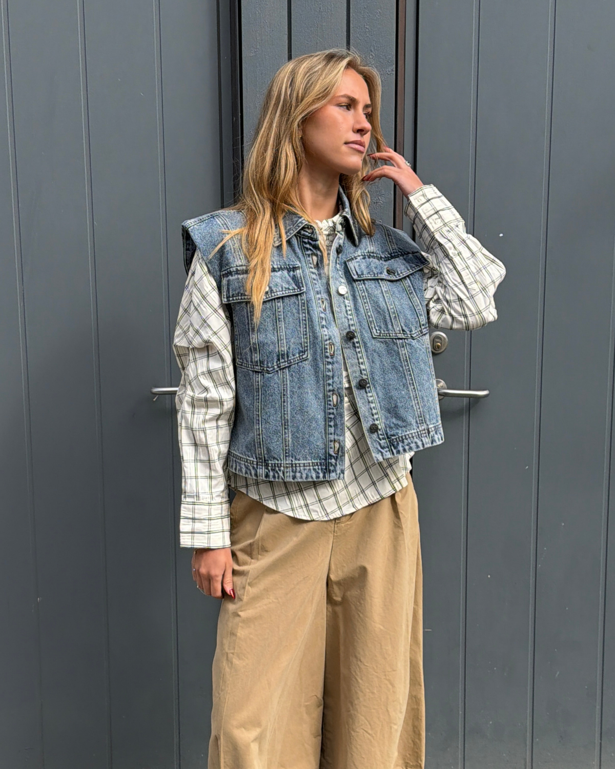 Co'couture DeniceCC Vest - Bleach Denim