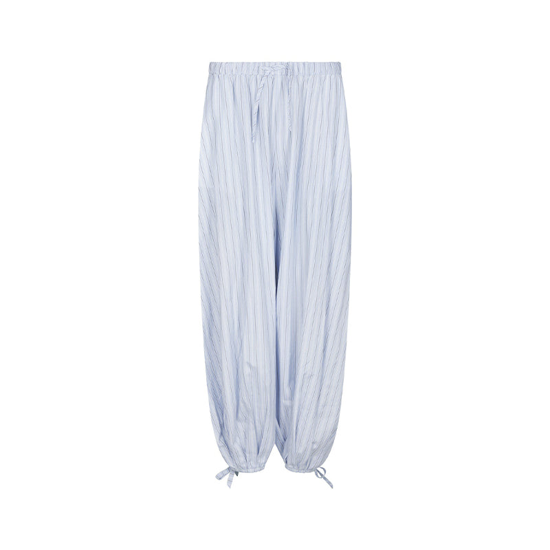 Neo Noir Roxane Ballon Double Stripe Bukser - Light Blue