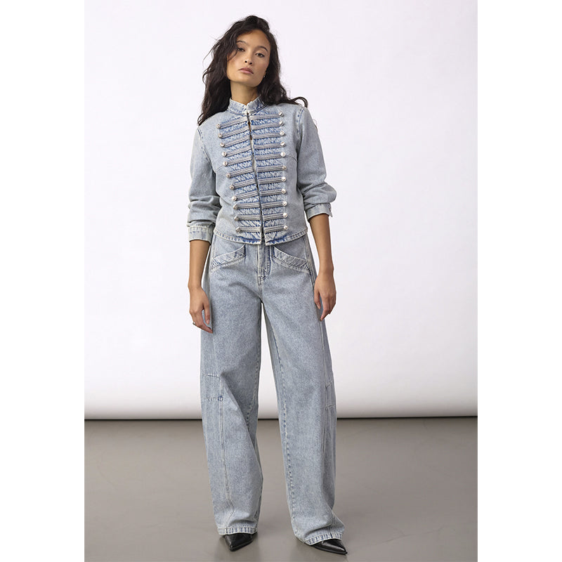 Co'couture JacksonCC Barrel Jeans - Bleach denim