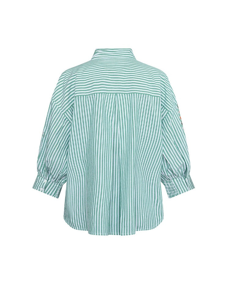 Love & Divine Love1604 Skjorte - Green Stripes