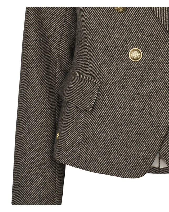 PBO Crombie Blazer - Black/Beige
