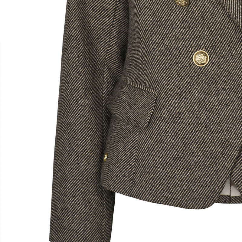 PBO Crombie Blazer - Black/Beige