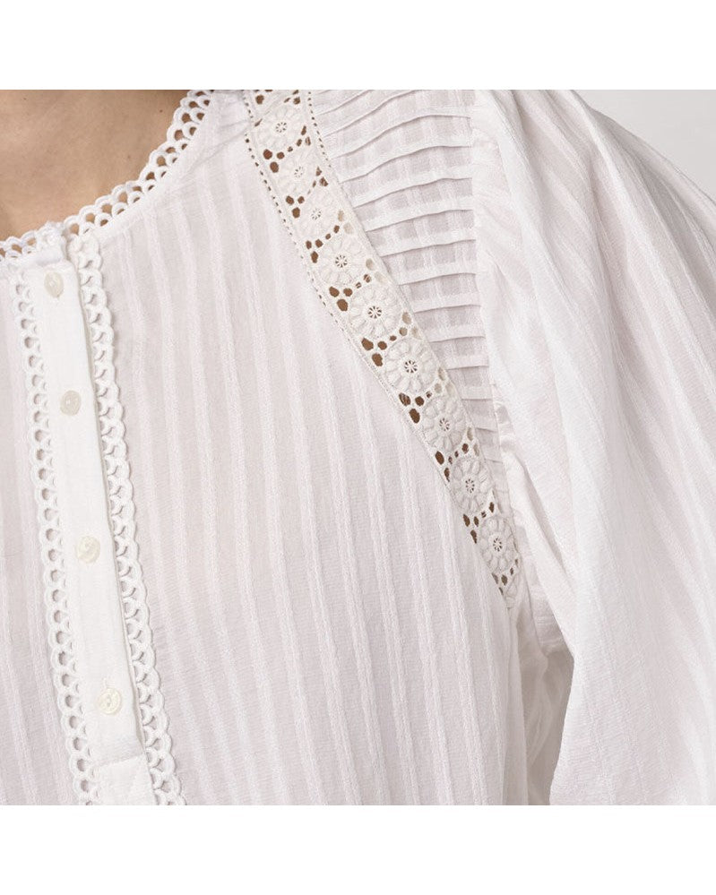 Co'couture SenneCC Lace Bluse - White