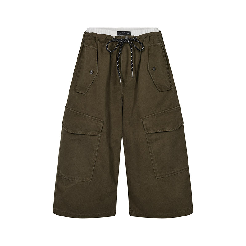 Haute L'amitié Pull On Cargo Bermudas - Army