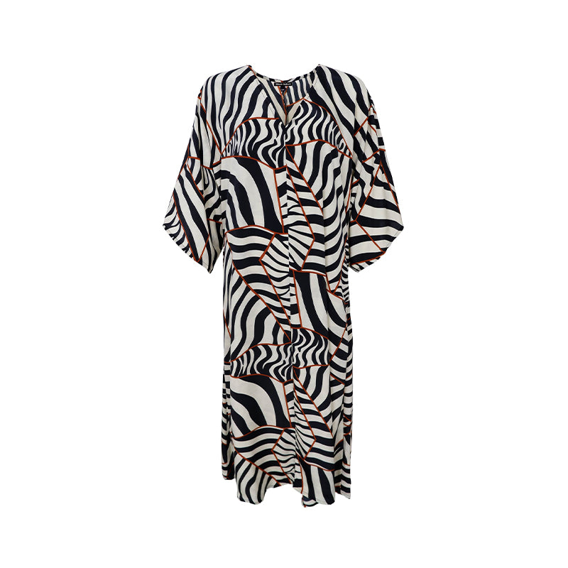 Black Colour BCLuna Kaftan Kjole - Mosaic Black