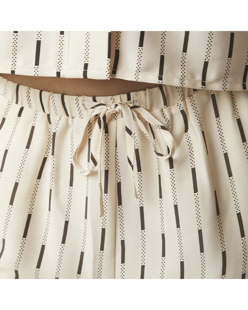 Neo Noir Sora Print Bukser - Creme