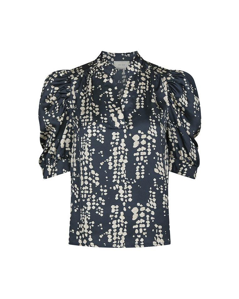 Neo Noir Roella Scatter Print Bluse - Navy