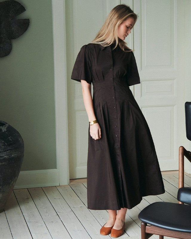 Neo Noir Baia Poplin Kjole