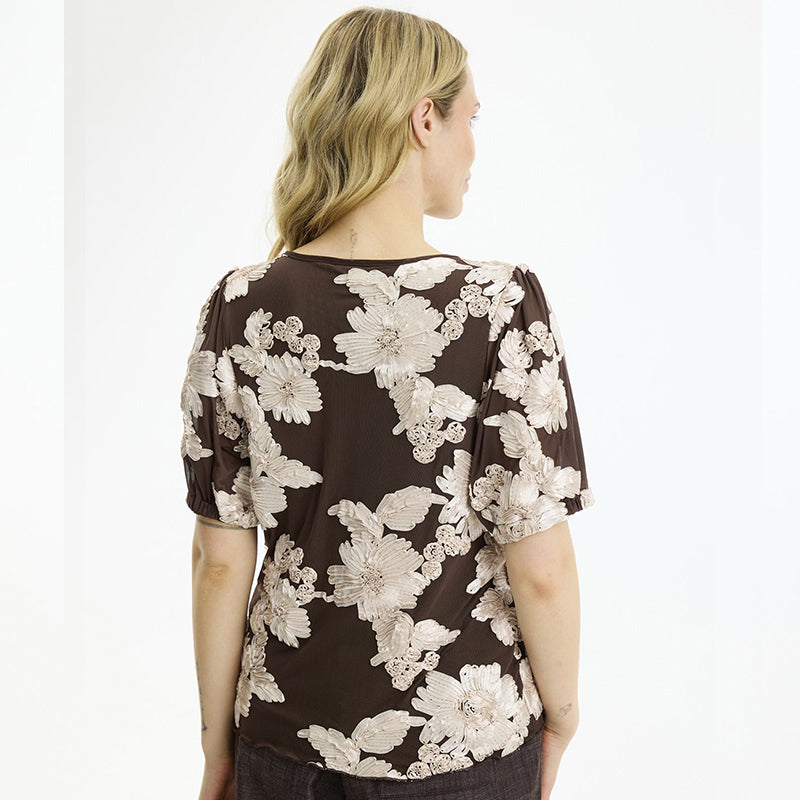 In Front Cadeau Bluse - Brown