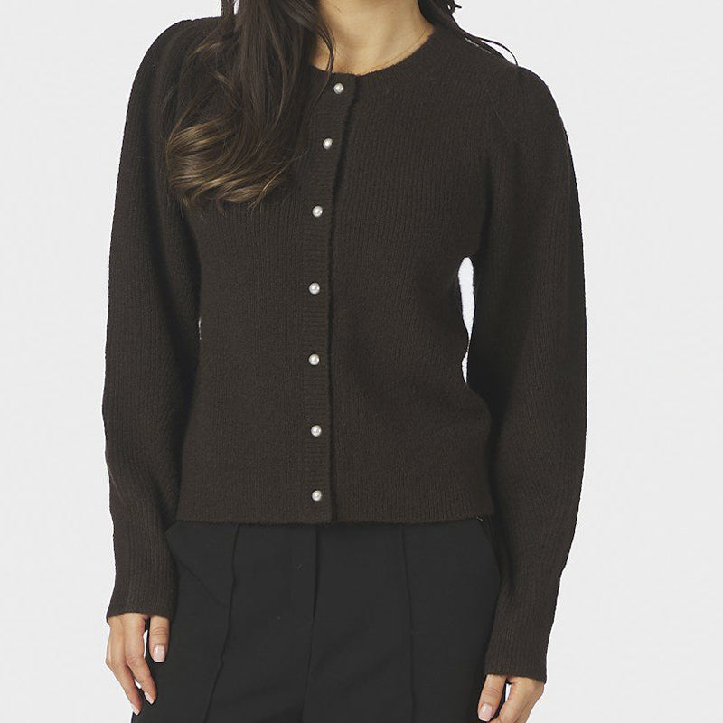 Neo Noir Nuna Strik Cardigan - Brown