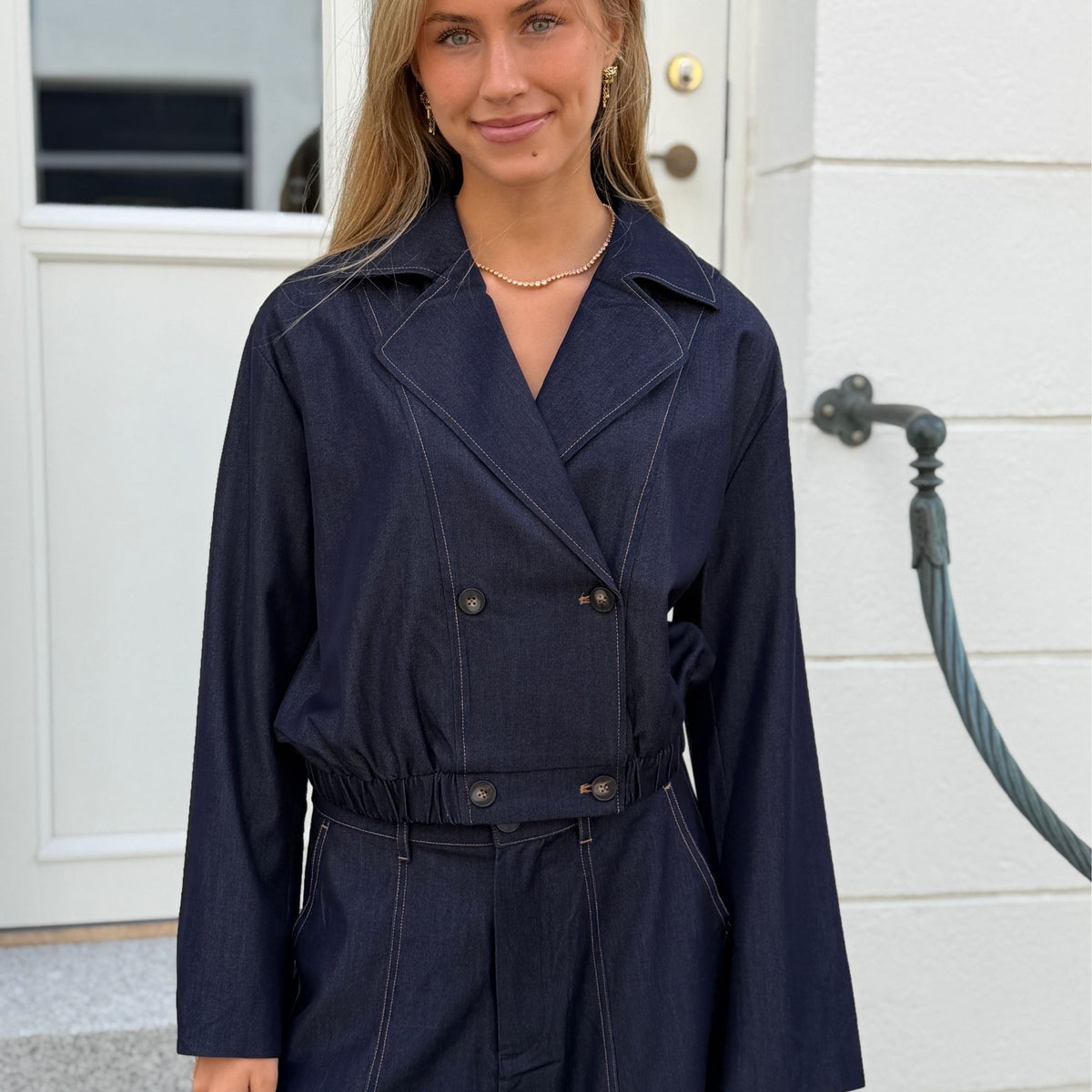 Co'couture TerryCC Double Breasted Blazer - Navy Denim