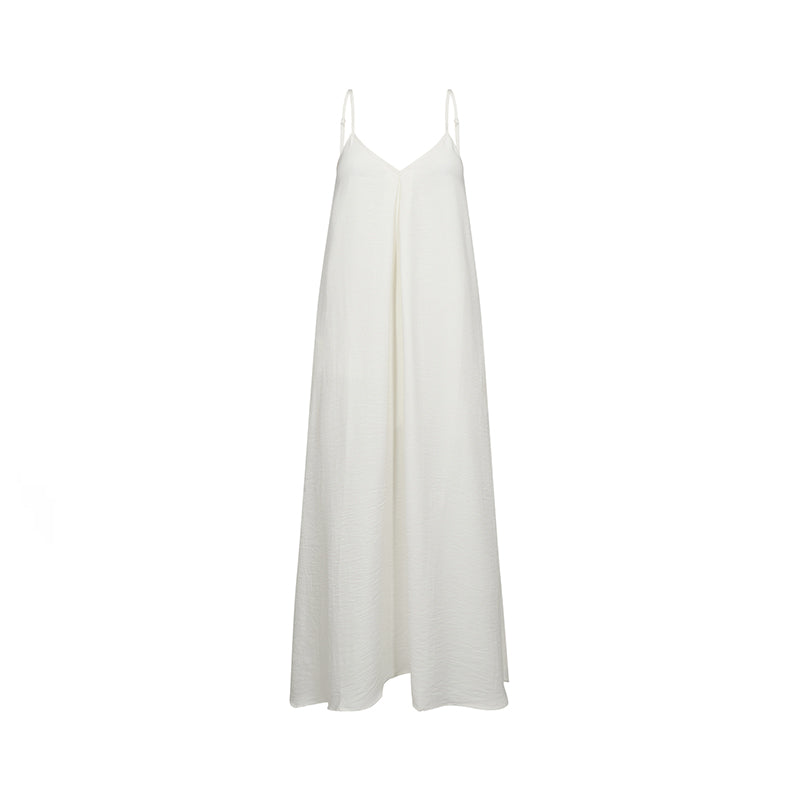 Haute L'amitie Corsica Pleat Strop Kjole - White