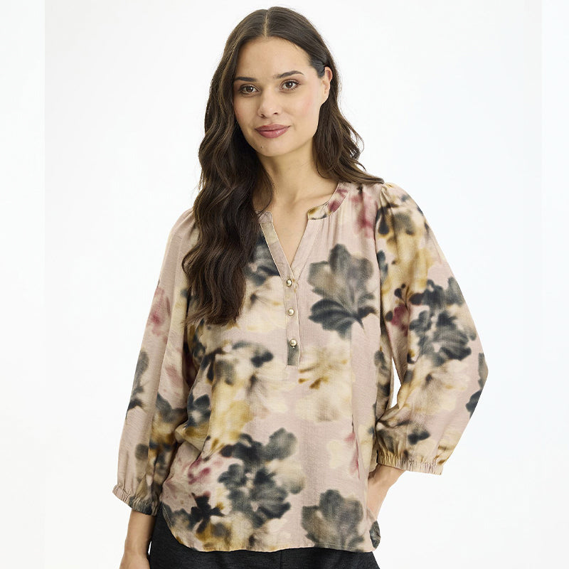 In Front Quinn Bluse - Rose