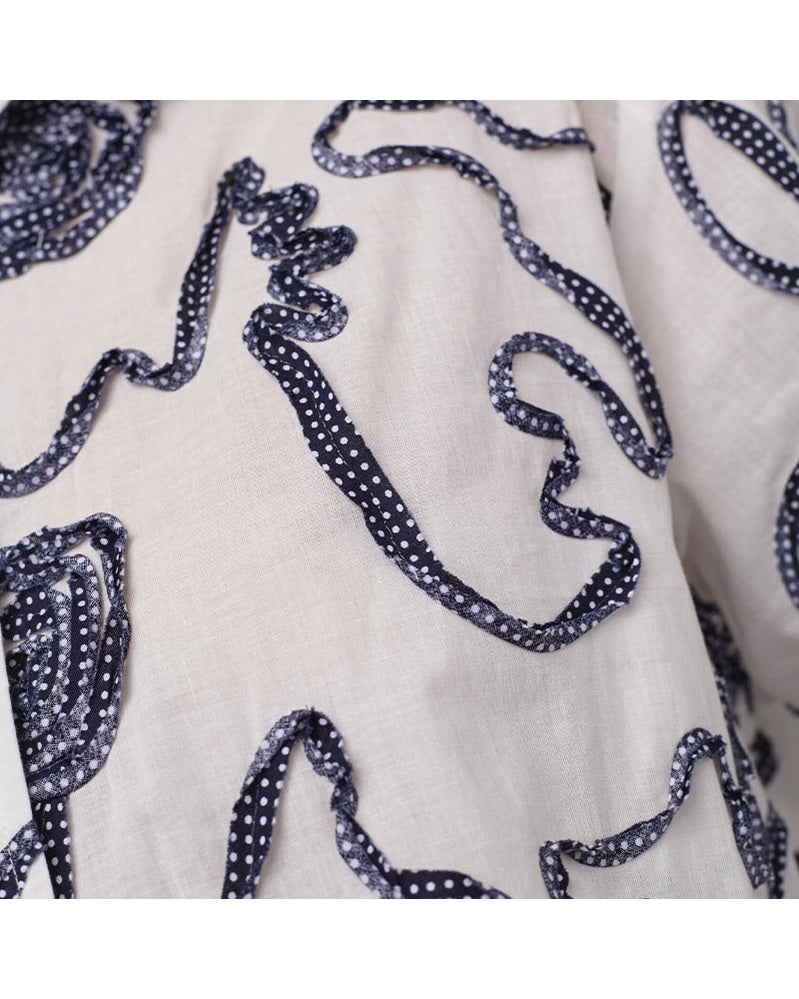 Co'couture ElricCC Flower Skjorte - Navy