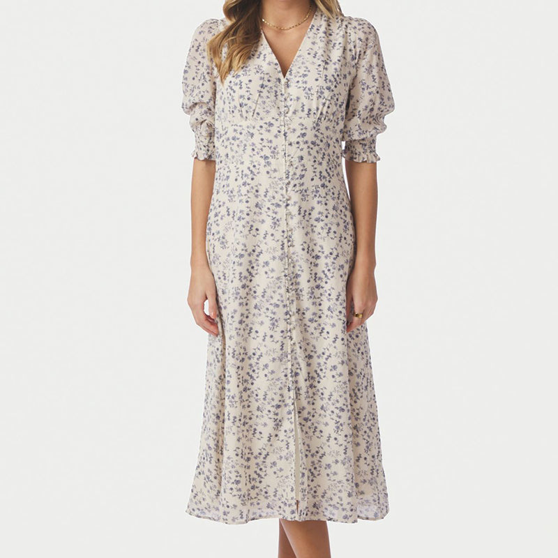 Neo Noir Valley Structure Flower Kjole - Off White