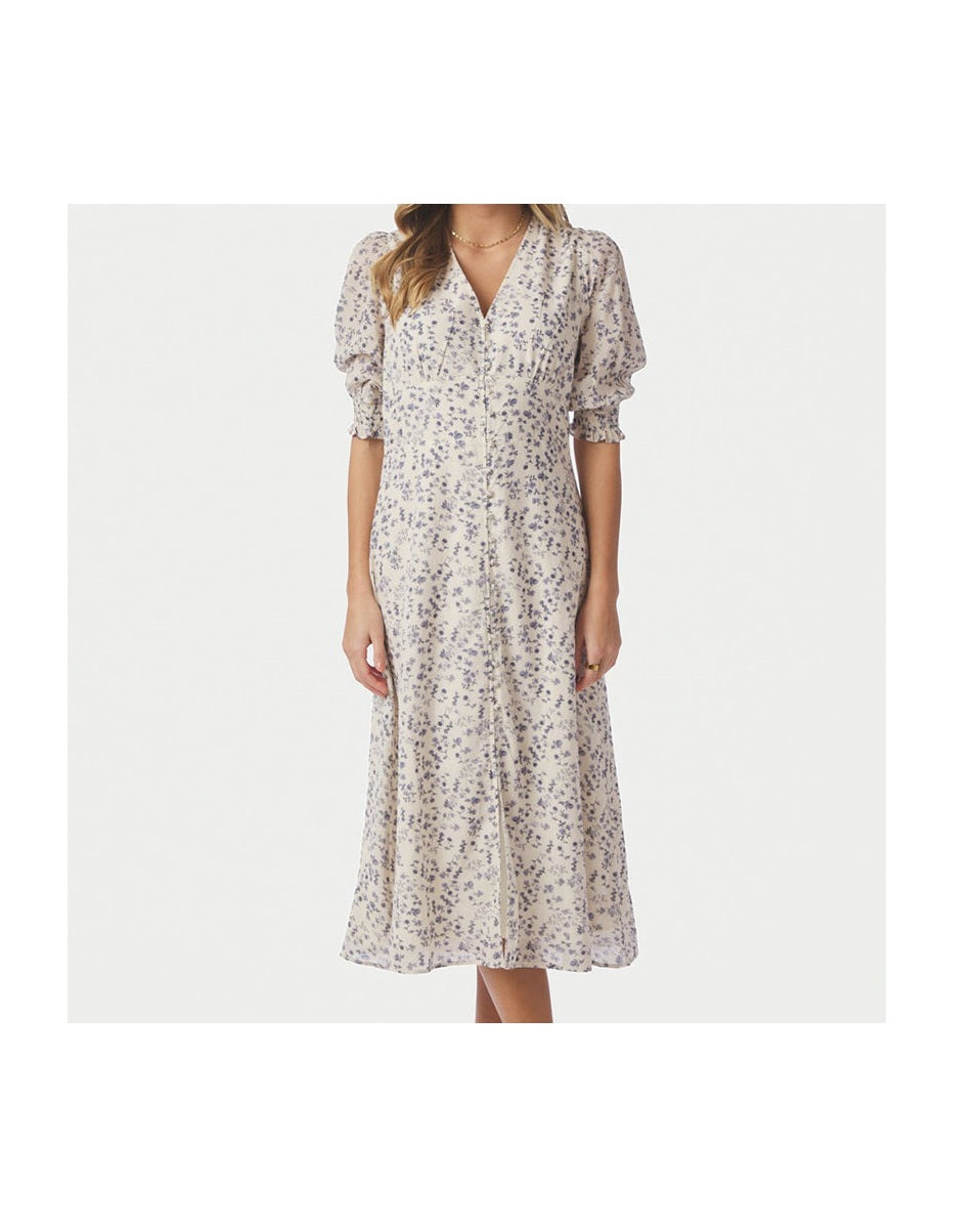 Neo Noir Valley Structure Flower Kjole - Off White
