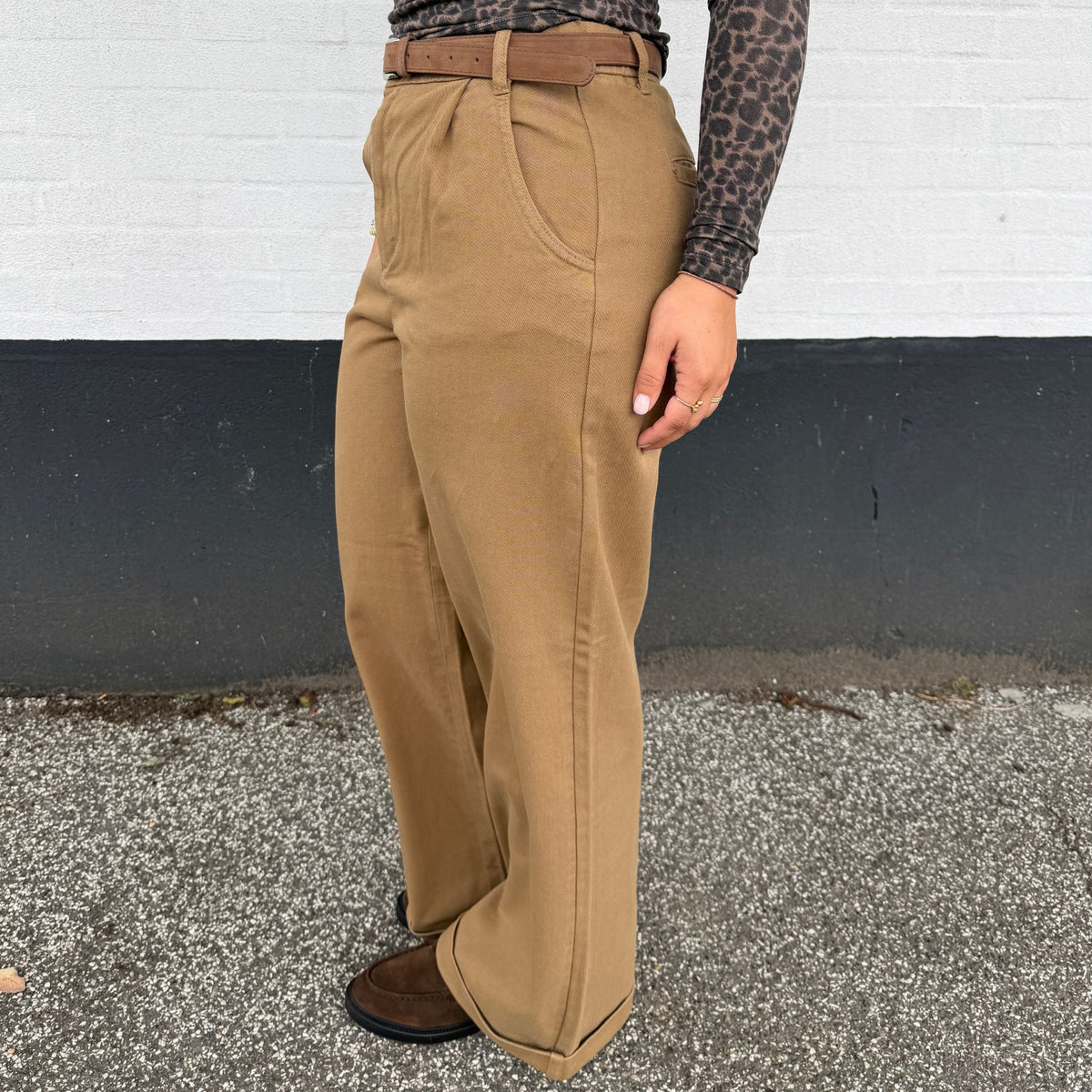 Withblack WBLSteffi Hw Wide Bukser - Dark Camel