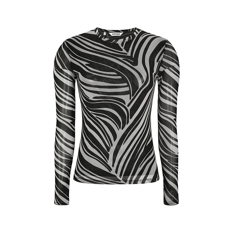 Soft Rebels SRMaryam LS - Zebra Print