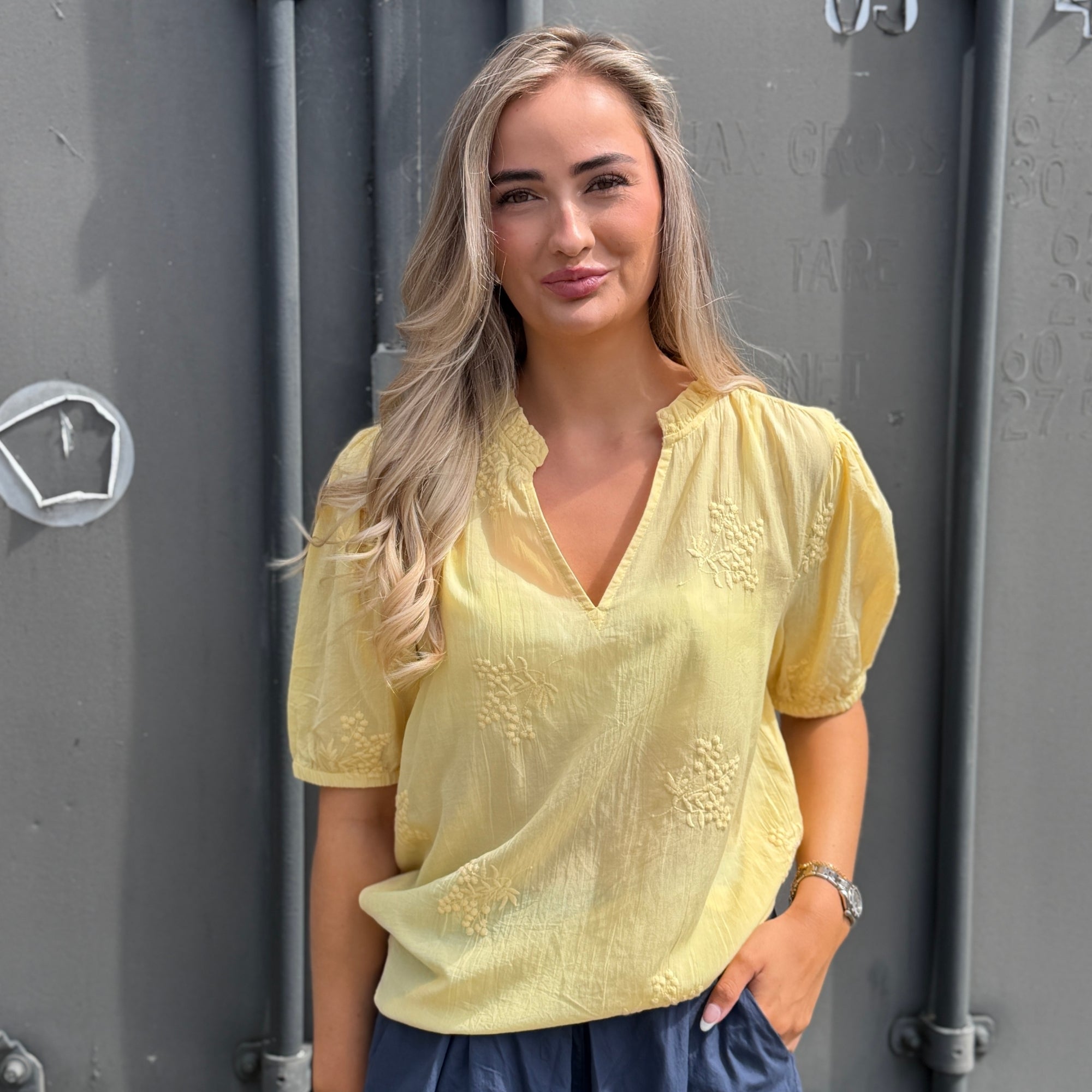 Continue Emma Bluse - Yellow