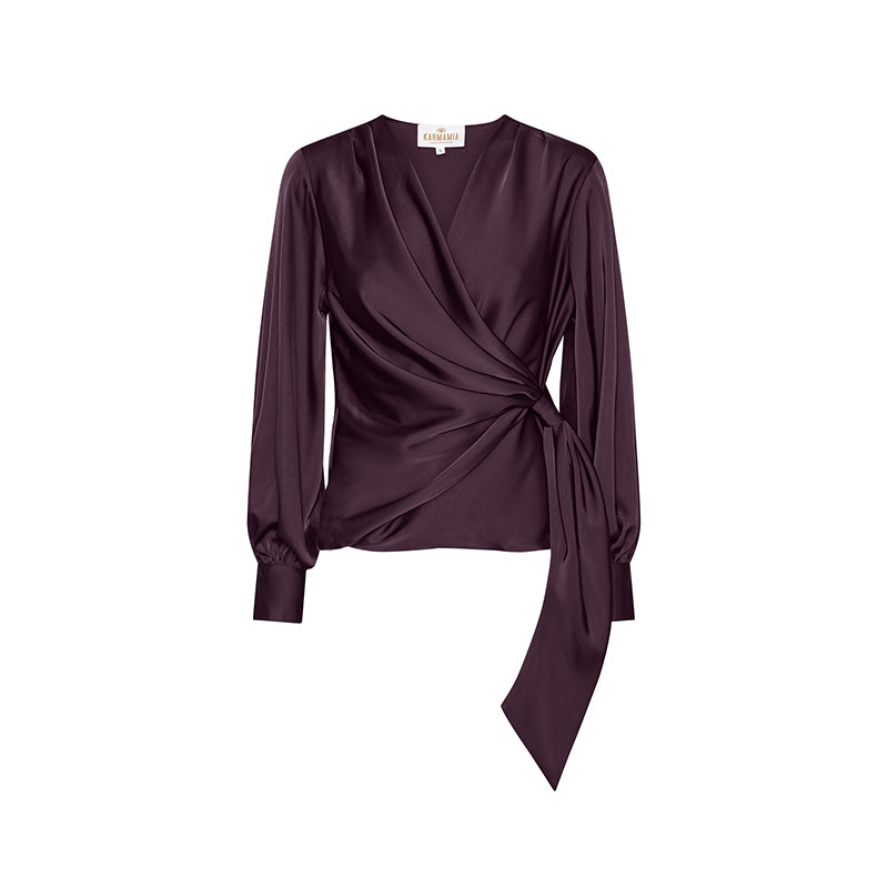 Karmamia Ines bluse - Semi Rich Plum
