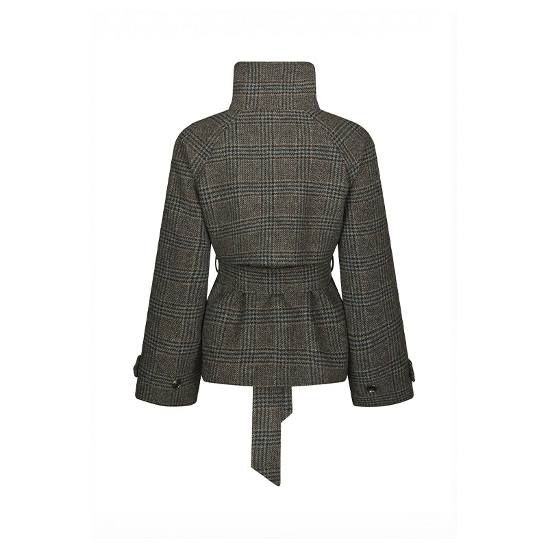 Neo Noir Munet Check Jakke - Dark Grey