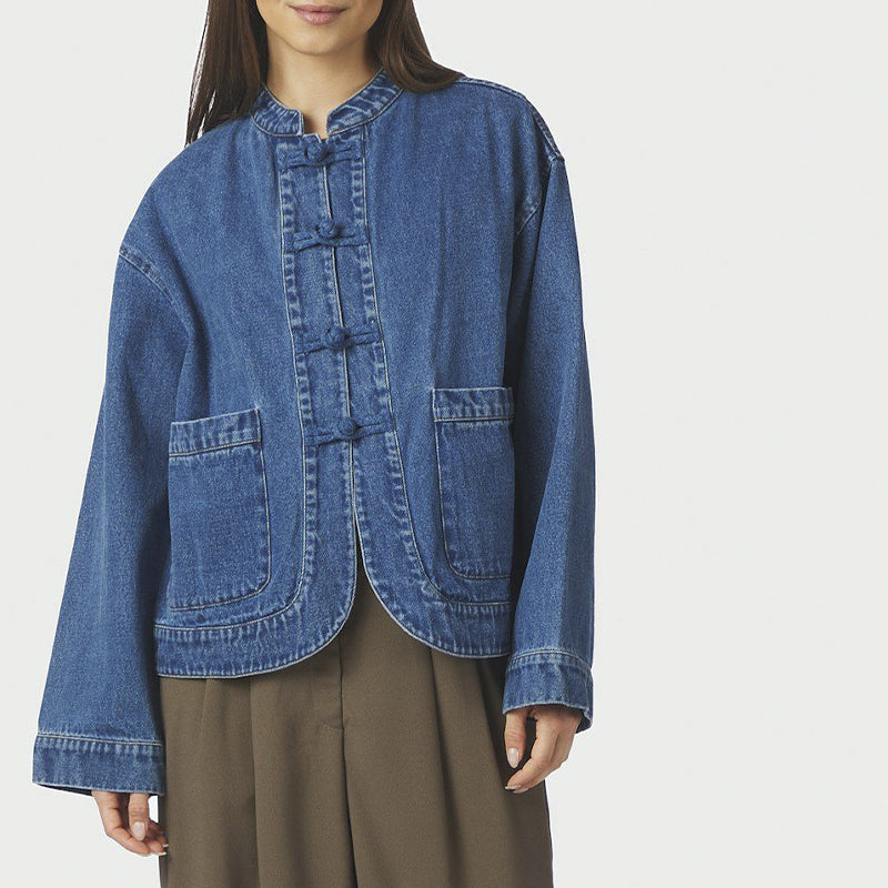 Neo Noir Caline Denim Jakke - Blue Denim