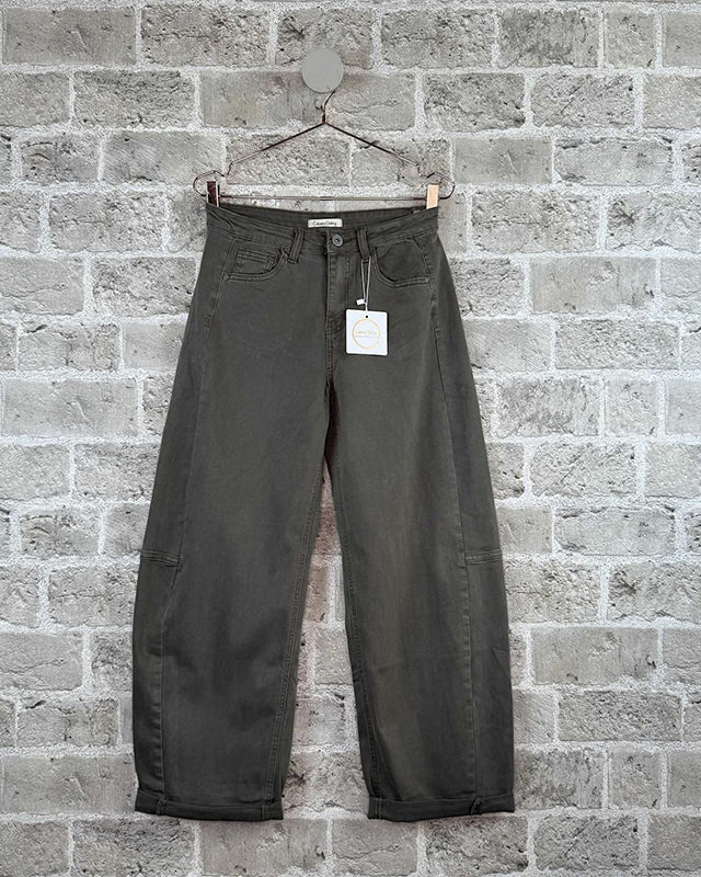 Cabana Living Jude Barrel Jeans - Fango