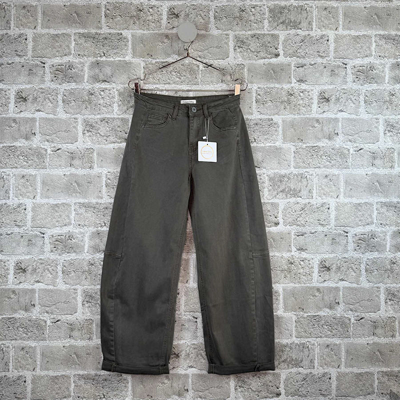 Cabana Living Jude Barrel Jeans - Fango