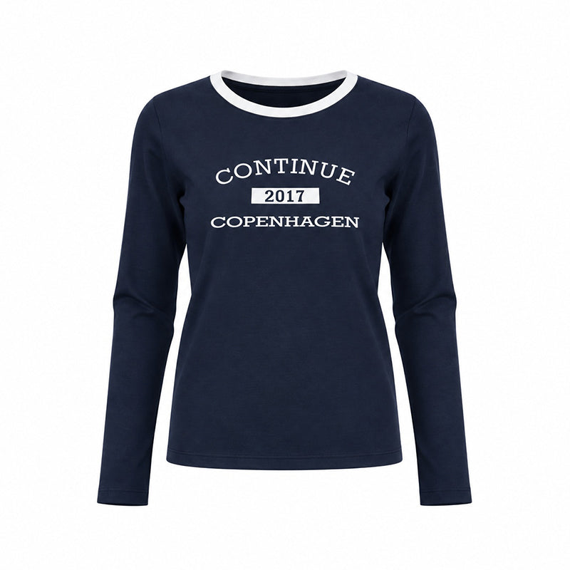 Continue Dea T-shirt long sleve - Navy Blue