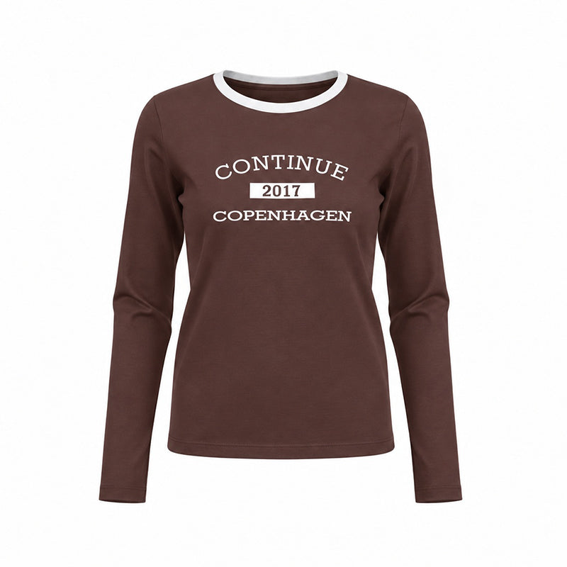 Continue Dea T-shirt long sleve - Brown