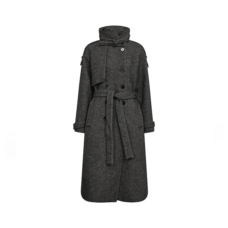 Co'couture Tilla Lang Frakke - Black
