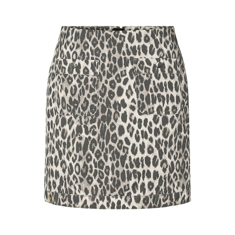 PBO Marmonti Nederdel - Grey Leopard
