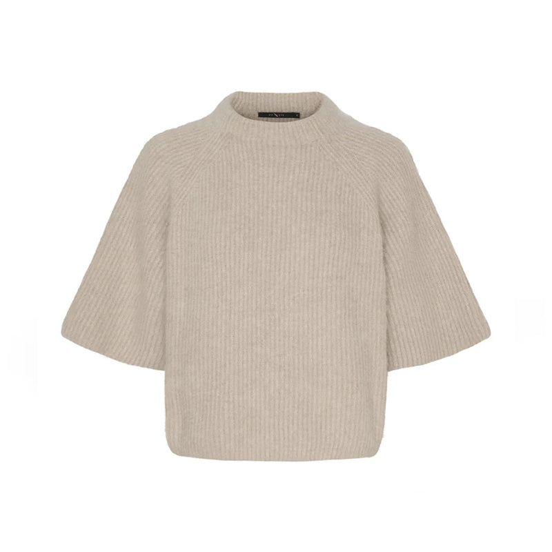 BTF-CPH Thea  Raccoon Pullover Strik - Light Beige