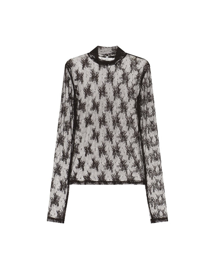 Imperial Tal2 Højhalset Meshbluse - Cloccolate