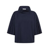 Co'couture GabieCC Pin Funnel Neck Bluse - Navy